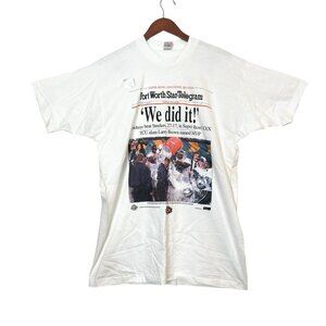 Vintage 1996 Dallas Cowboys Super Bowl XXX Champions Tshirt Larry Brown MVP XL